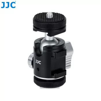 JJC BH-SM1 3D Mini Głowica Kulowa ze Stopu Aluminium z 3 Mocowaniami Stopka, Śruba 1/4 inch, Czarny