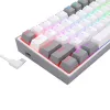 Redragon K617 Fizz RGB Biały/Szary 60% Mechaniczna Klawiatura Gamingowa z Przełącznikami Red Hot-Swap