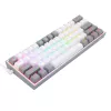 Redragon K617 Fizz RGB Biały/Szary 60% Mechaniczna Klawiatura Gamingowa z Przełącznikami Red Hot-Swap