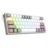 Redragon K617 Fizz RGB Biały/Szary 60% Mechaniczna Klawiatura Gamingowa z Przełącznikami Red Hot-Swap