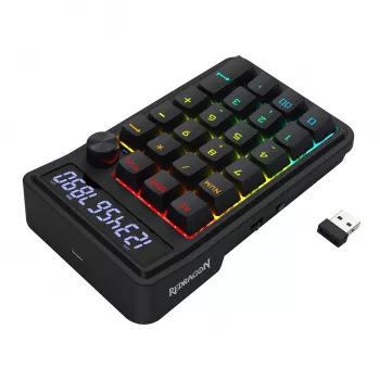 Redragon Cove K733-RGB-WL 60% Tri-Mode Mechaniczna Klawiatura, Hot-Swappable, RGB, Czarny
