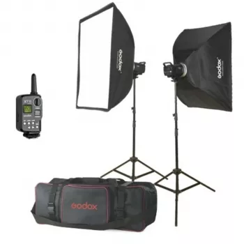 Zestaw studyjny Godox M200-F 2x200Ws z softboxami i statywami