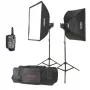 Zestaw studyjny Godox M200-F 2x200Ws z softboxami i statywami