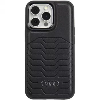 Audi Synthetic Leather MagSafe Hard Case do iPhone 13 Pro Max 6.7 Czarny