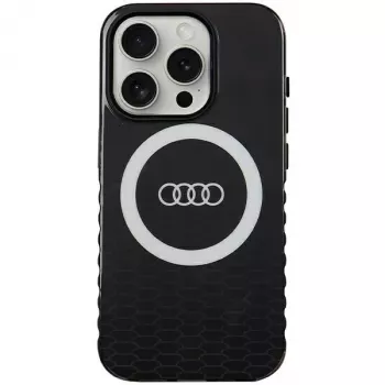 Audi IML Big Logo MagSafe Case do iPhone 15 Pro 6,1 inch Czarny Hard Case