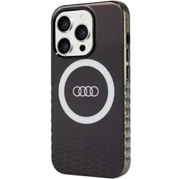 Audi IML Big Logo MagSafe Case do iPhone 15 Pro 6,1 inch Czarny Hard Case