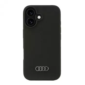Audi Silicone Case do iPhone 16 6.1 cala - Czarny Hard Case AU-LSRIP16-Q3/D1-BK