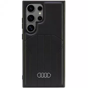 AUDI Synthetic Leather MagSafe Hard Case do Samsung Galaxy S24 Ultra, Czarny