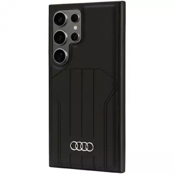 AUDI Synthetic Leather MagSafe Hard Case do Samsung Galaxy S24 Ultra, Czarny