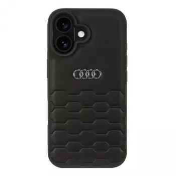 Audi Synthetic Leather Hard Case dla iPhone 16 6.1 cala - Czarny