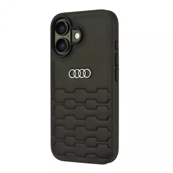Audi Synthetic Leather Hard Case dla iPhone 16 6.1 cala - Czarny