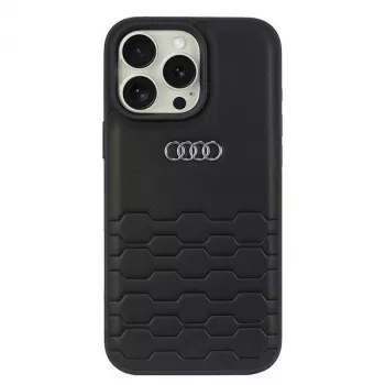 Audi Synthetic Leather Hard Case for Apple iPhone 16 Pro Max 6.9 inch - Black