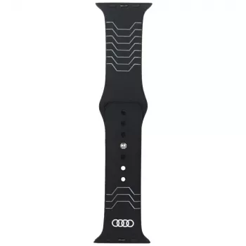 Audi Geometric Pattern Silicone Watch Strap for Apple Watch 44/45/46/49mm Black