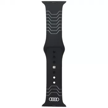Audi Geometric Pattern Silicone Watch Strap for Apple Watch 40/41/42mm Black