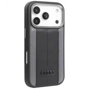Etui Audi A6 ze Skóry Syntetycznej MagSafe dla iPhone 17 Pro Czarny