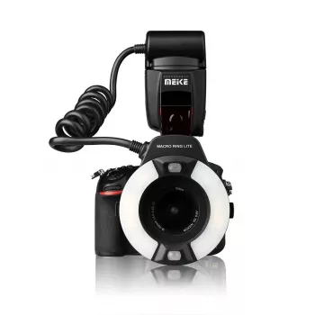 Lampa pierścieniowa Meike MK-14EXT-N do makrofotografii dla aparatów Nikon DSLR