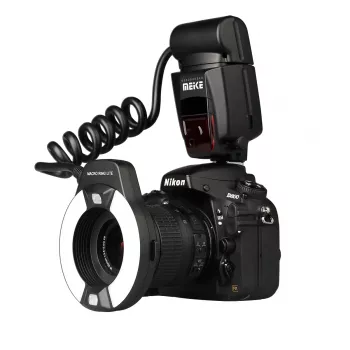 Lampa pierścieniowa Meike MK-14EXT-N do makrofotografii dla aparatów Nikon DSLR