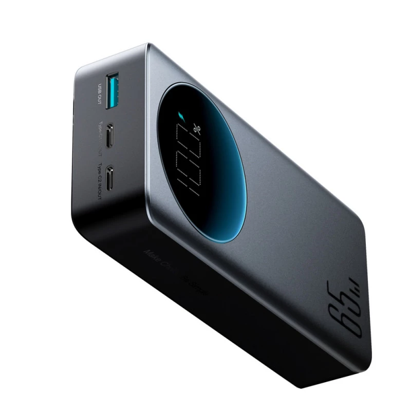 Joyroom JR-PBF05 Pro Power Bank 30000mAh 65W z wyświetlaczem cyfrowym 2x USB-C 1x USB-A - Czarny