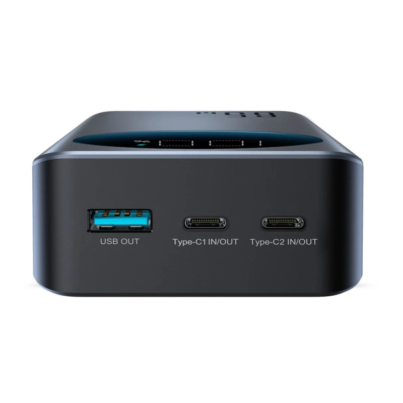 Joyroom JR-PBF05 Pro Power Bank 30000mAh 65W z wyświetlaczem cyfrowym 2x USB-C 1x USB-A - Czarny