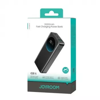 Powerbank Joyroom JR-PBF02 Pro 20000 mAh 45 W z wyświetlaczem cyfrowym 2x USB-A 2x USB-C - Czarny