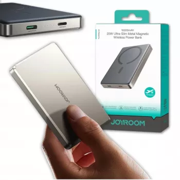 Powerbank Joyroom JR-PBM08 Pro 22.5W 10000mAh z ładowaniem bezprzewodowym 2x USB-C - Titanium
