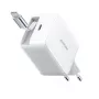 Ładowarka Joyroom JR-TCL06 67W GaN z wbudowanym zwijanym kablem USB-C - Biała