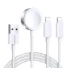 Joyroom S-IW007 3-w-1 Magnetyczny Kabel Ładujący USB-A do Lightning/USB-C/Micro USB 1,2m Biały