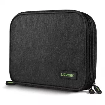 Etui organizacyjne UGREEN na dysk twardy HDD SSD kable akcesoria 24,5 x 17,5 x 5 cm Szary (50147 LP149)
