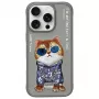 Etui ochronne Nimmy do Apple iPhone 16 Pro 6,3 inch Szary Glasses Cool Cat