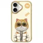 Nimmy Case do iPhone 16 6,1 inch Khaki Cool&Cute 2.0 Cat