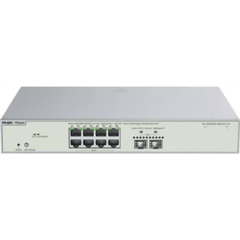 Reyee 10-portowy wielogigabitowy zarządzalny przełącznik Layer 3, 8x PoE++, 2x SFP+, 370W (RG-NBS5300-8MG2XS-UP)