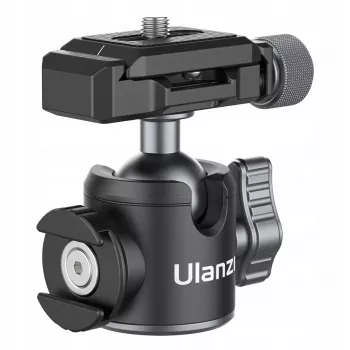 Głowica kulowa 3D Ulanzi U-80L z płytką szybkiego montażu Arca-Swiss, udźwig 20 kg, obrót panoramiczny 360°, czarna
