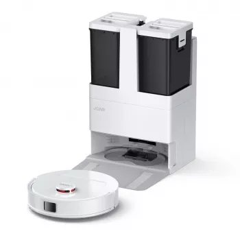 Odkurzacz robot JONR T5 Lite z nawigacją LiDAR, ssaniem 3000Pa, baterią 2600mAh, pojemnikiem na kurz 600ml, zbiornikiem na wodę 250ml, mopowaniem na mokro, sterowaniem aplikacją i głosem, biały