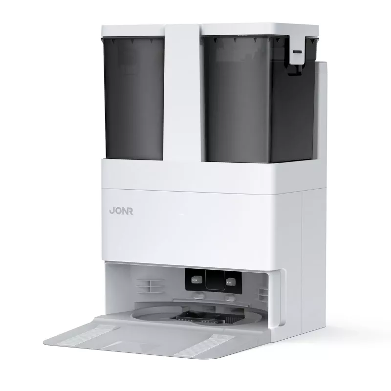 Odkurzacz robot JONR T5 Lite z nawigacją LiDAR, ssaniem 3000Pa, baterią 2600mAh, pojemnikiem na kurz 600ml, zbiornikiem na wodę 250ml, mopowaniem na mokro, sterowaniem aplikacją i głosem, biały