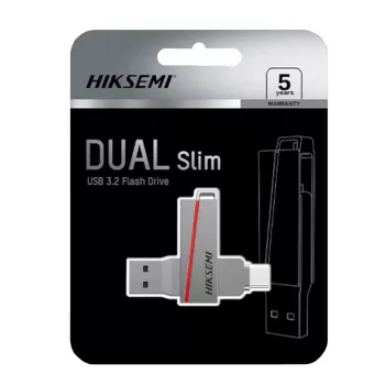 HIKSEMI CLE USB 64 GB E307C U3 Dual USB 3.2 i USB Type-C Szary