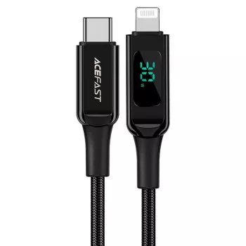 ACEFAST MFI USB-C do Lightning Kabel 1.2m 30W 3A Czarny (C6-01 Black)