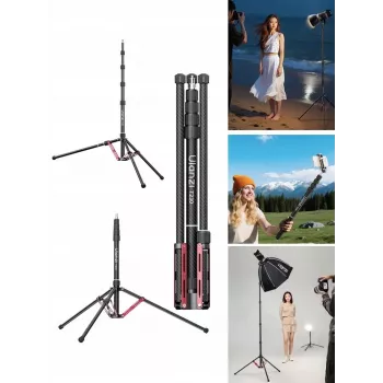ULANZI T230 2-w-1 Statyw Oświetleniowy i Monopod 2,3m 5kg Aluminium Czarny