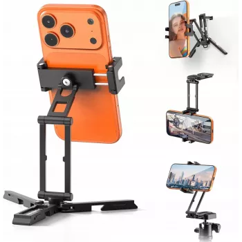 ULANZI SK29 Magic Arm Phone Tripod Mount z płytką szybkomocującą Arca-Swiss, gwint 1/4 cala, stopka zimna, czarny