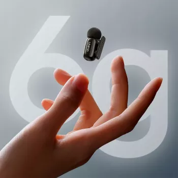 ULANZI A200 Mini Mic Bezprzewodowy Zestaw Mikrofonów Krawatowych - 2 Nadajniki, USB-C, Zasięg 100m, Czarny