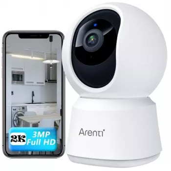 Arenti P2T Kamera wewnętrzna Wi-Fi 3MP/2K z obrotem i uchylaniem oraz trybem prywatności