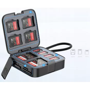 Ulanzi CRC10 Etui na karty pamięci 13 slotów + 3-w-1 czytnik kart 10 Gbps CFexpress Type A SD microSD