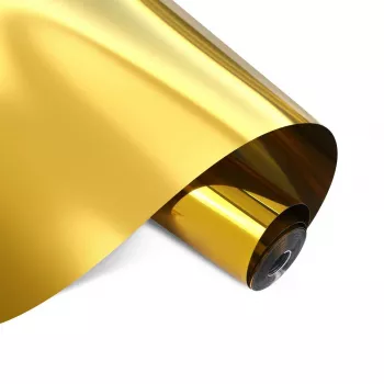 LOKLIK Permanent Adhesive Vinyl Film Mirror-Metallic Gold 30.5 x 180 cm