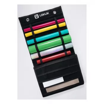 LOKLIK Vinyl Roll Holder - Uchwyt na rolki winylu do montażu ściennego na 24 rolki, czarny