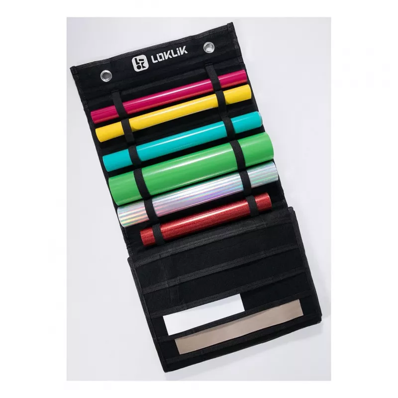 LOKLIK Vinyl Roll Holder - Uchwyt na rolki winylu do montażu ściennego na 24 rolki, czarny