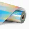 LOKLiK Permanent Adhesive Holographic Vinyl Film - Iridescent Silver - 30.5 x 90 cm