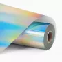 LOKLiK Permanent Adhesive Holographic Vinyl Film - Iridescent Silver - 30.5 x 90 cm