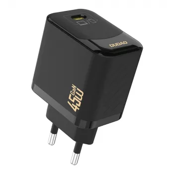 Dudao A28C 45W GaN Wall Charger z kablem USB-C - Czarny