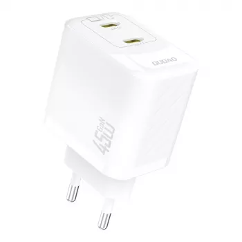 Dudao A28PEU 45W 2xUSB-C Ładowarka ścienna Biała