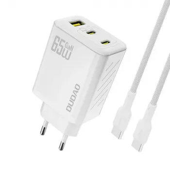 Dudao A29C 65W GaN USB-C Charger z kablem - Biały