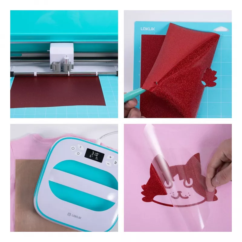 LOKLIK Plotter Foil Material Bundle (A4) - 10 arkuszy mieszanej folii samoprzylepnej i termotransferowej